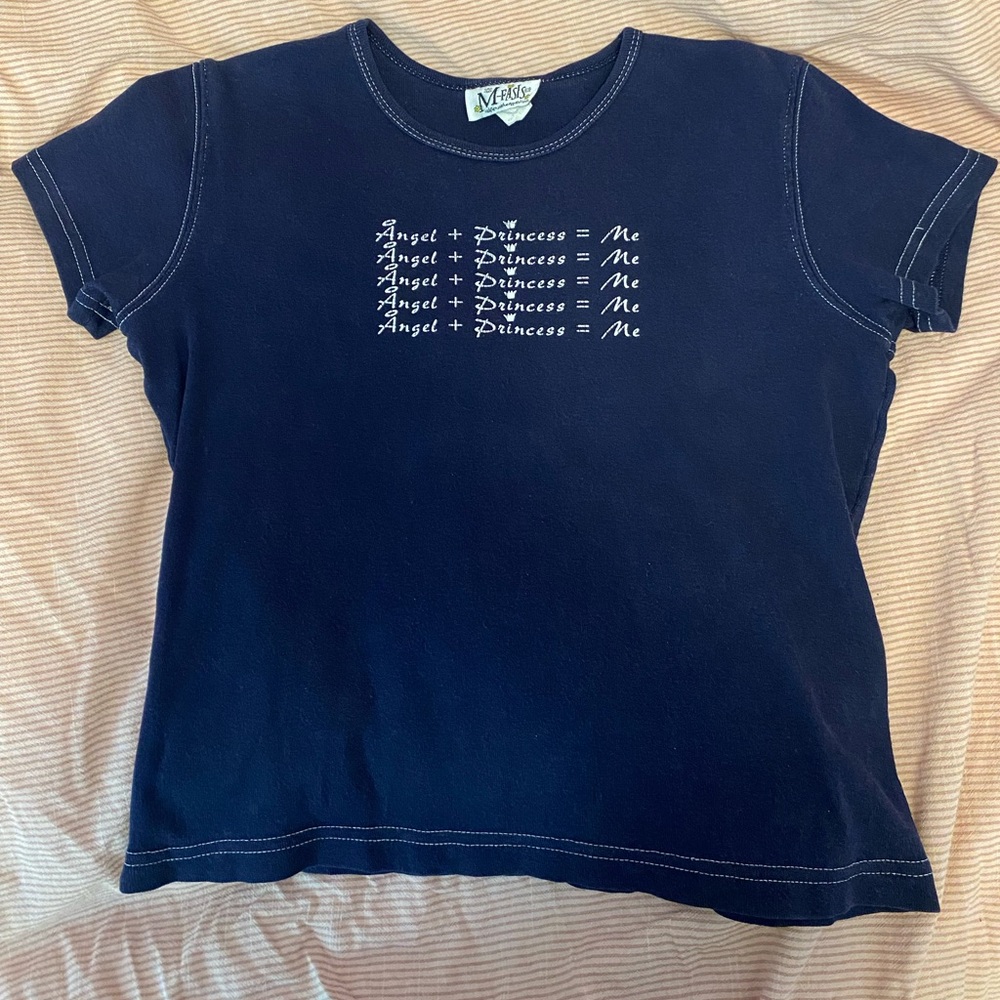 Y2k M-Fasis cute angel+princess=me tshirt